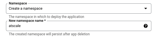 Create New Namespace